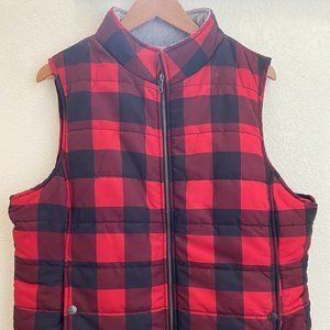Red Plaid Camping Vest